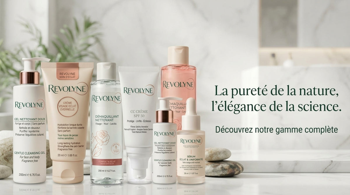Gamme REVOLYNE – La pureté de la nature, l’élégance de la science. Découvrez notre gamme complète.